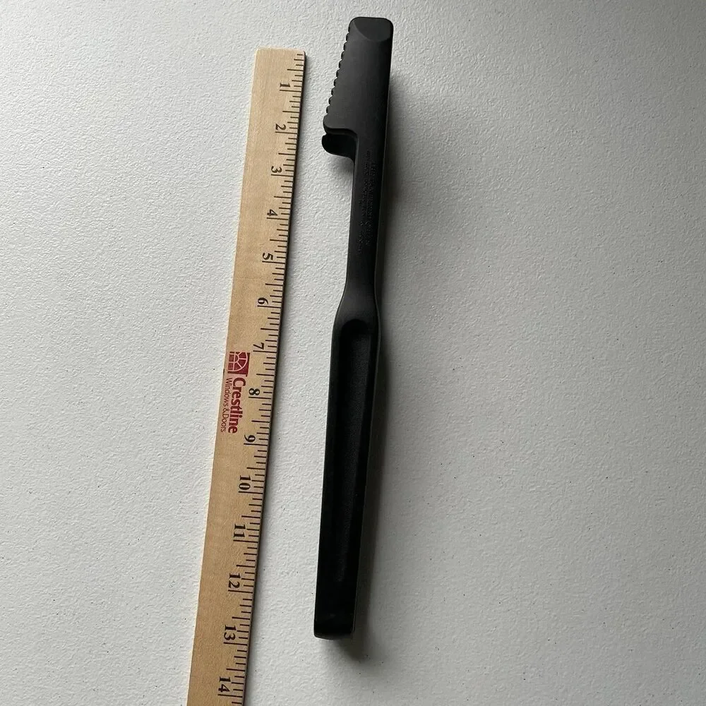 Pampered Chef Black Nylon Kitchen Tongs Turners Heat Resistant Serrated Tips 13